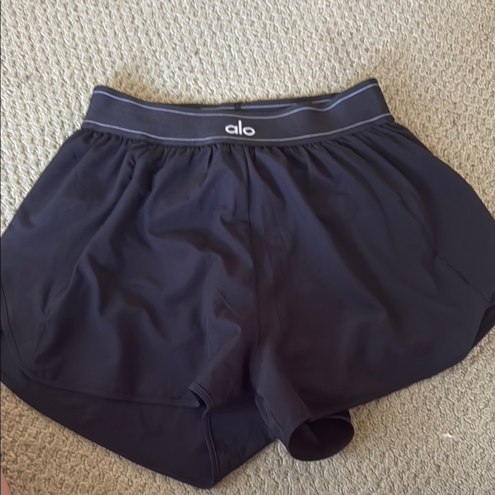 Alo Black Match Point Shorts